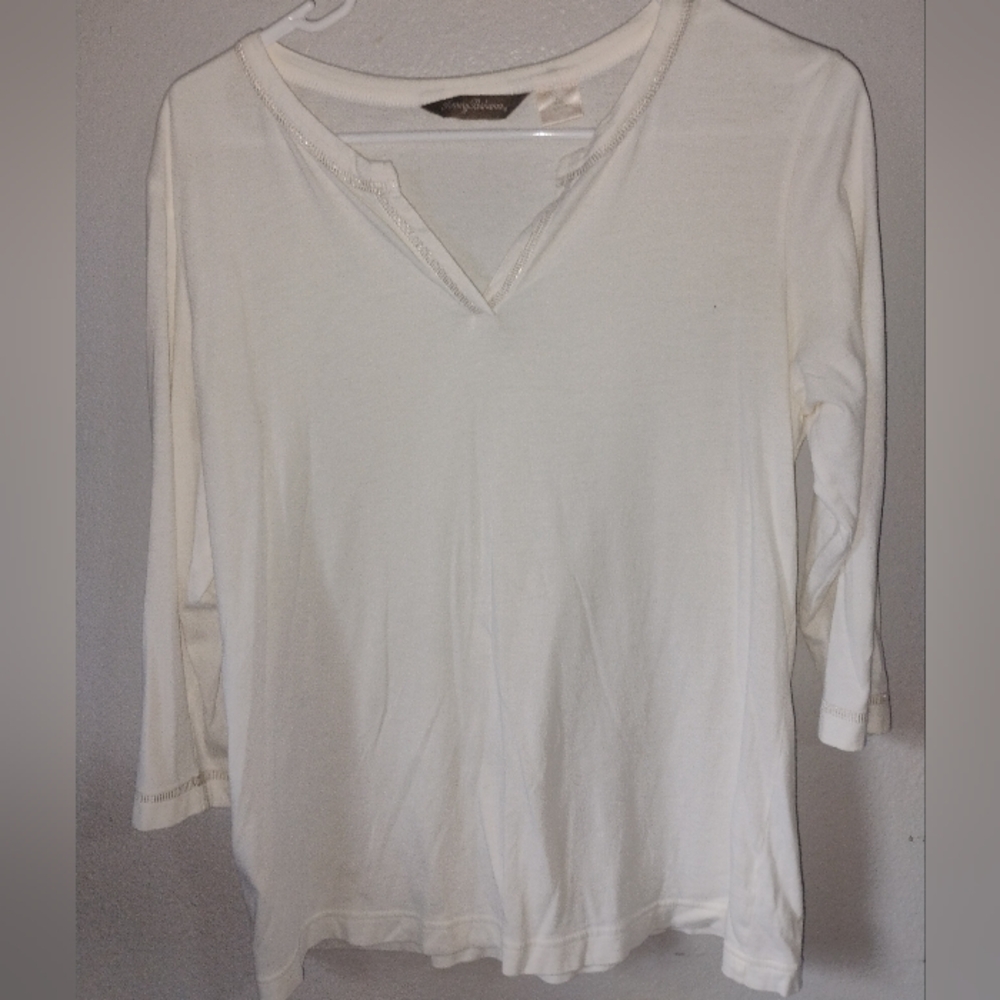 Tommy Bahama White Long Sleeve Tee